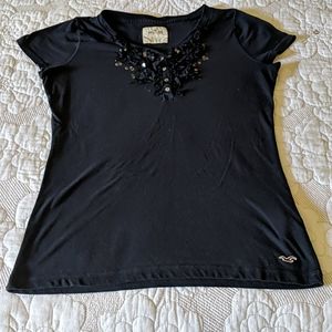 Like new Hollister dark navy t shirt sz L
